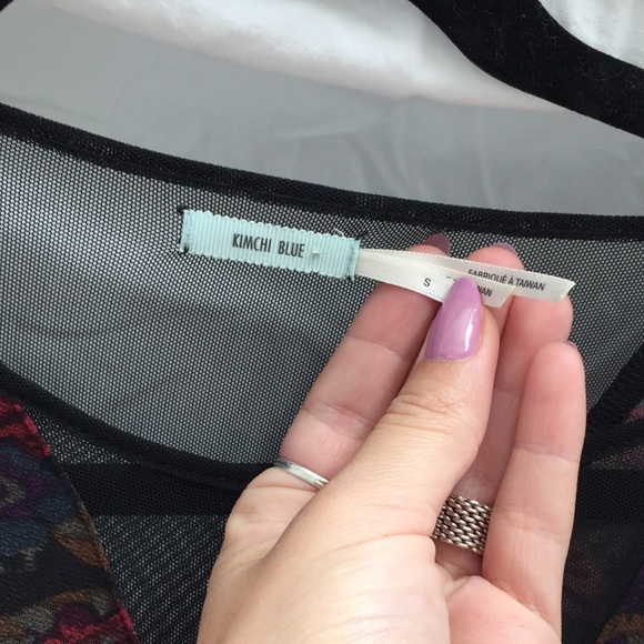 Floral urban outfitters skater dress with mesh - Picture 4 of 5